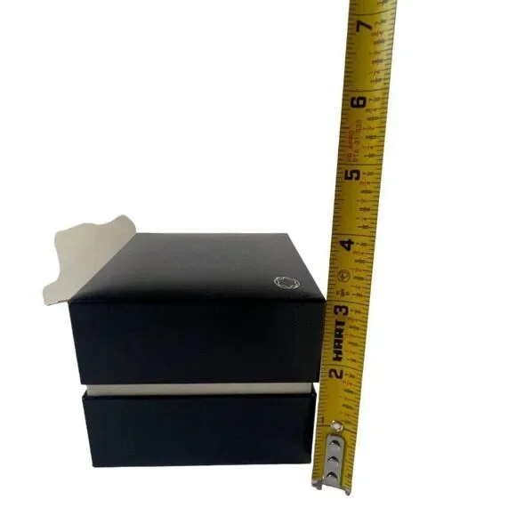 Montblanc Empty Cufflink Jewelry Box With Cloth & GuideBlack & White - 5x5x3